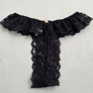 Laura Adams Black lace panty M